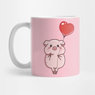 Fall in love piggy with balloon Mug